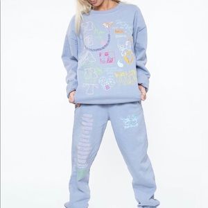 Boys Lie Word Vomit Sweatshirt and Sweatpants Set